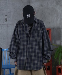 ILL'S | フェイクレイヤード チェックシャツ メンズ レディース ユニセックス(シャツ/ブラウス)
