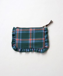 KIVISDOU（キビスドウ）の「ネルチェック　フリル　ポーチ（ポーチ）」