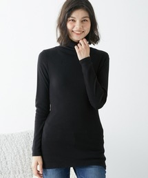 nissen（ニッセン）の「ウォームコアコットン　綿100％　ロング丈タートルネック長袖インナー（吸湿発熱・UVカット）（インナーウェア/肌着）」