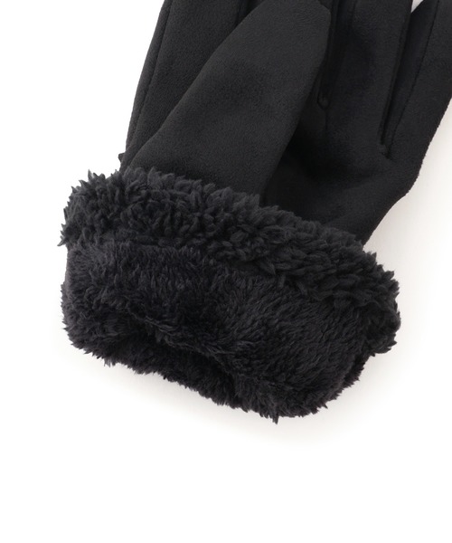 VIS（ビス）の「スマホタッチ刺繍付きムートングローブ（手袋・レディース・ブラック/ベージュ/グレー・FREE）」の12枚目の写真