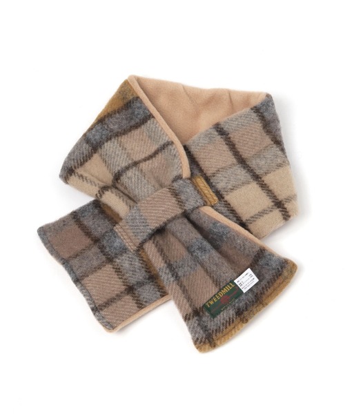 niko and...（ニコアンド）の「【TWEEDMILLR(ツイードミル)】チェック柄ティペット（マフラー・レディース・ネイビー/キャメル/ブラック・0）」の3枚目の写真