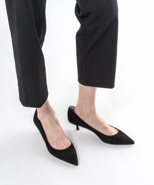 セール】【FABIO RUSCONI】ポインテッドトゥ レザー パンプス