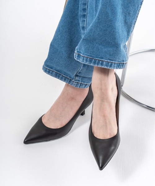 セール】【FABIO RUSCONI】ポインテッドトゥ レザー パンプス