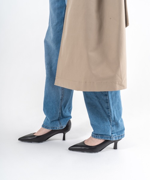 セール】【FABIO RUSCONI】ポインテッドトゥ レザー パンプス