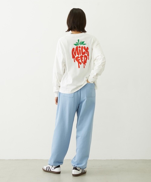 MILKFED.（ミルクフェド）の「MELTY STRAWBERRY WIDE L/S TEE（Tシャツ/カットソー・レディース・ライトピンク/ブラック/ホワイト・L/M）」の22枚目の写真