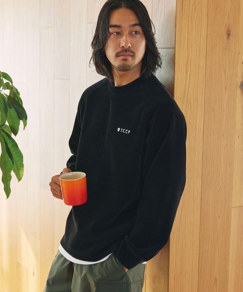 【UpcycleLimo】ワッフルムラ染めクルー UpcycleLimo】ワッフルムラ染めクルー｜今季のテーマが良い。 | 京都店