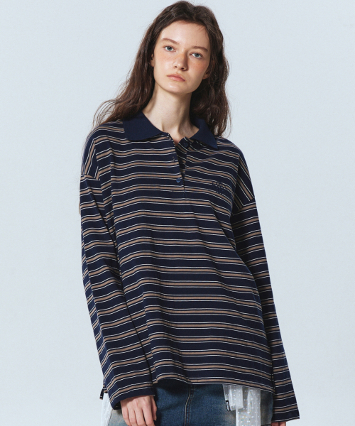 Signature Logo Stripe PK Sleeve — темно‑синяя