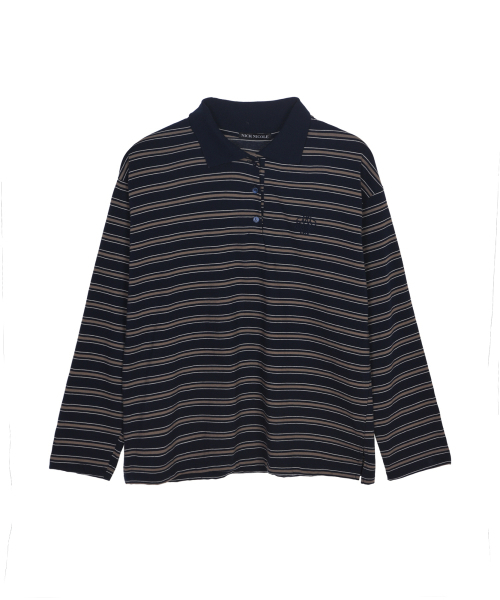 NICK&NICOLE(ニックアンドニコール)の「SIGNATURE LOGO STRIPE PK SLEEVE_NAVY(ポロシャツ・レディース・その他・MEDIUM/LARGE)」の4枚目の写真