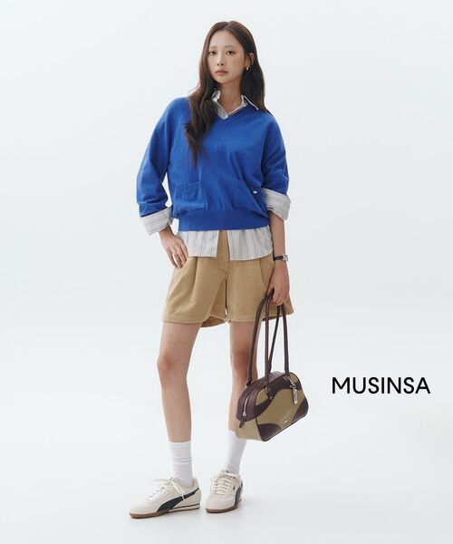 TTUDEMENT（トュードメント）の「V-NECK KNIT PULLOVER BLUE（ニット/セーター・レディース・その他・FREE）」の3枚目の写真