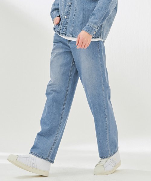 CHASECULT（チェイスカルト）の「男性ライトトーンバンディングワイドエアデニムパンツ-DBRK2324C0D（デニムパンツ・メンズ・ブルー・70/76/82/86）」の5枚目の写真