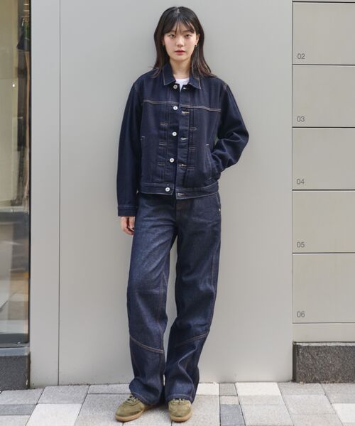 MUSINSA STANDARD WOMAN（ムシンサスタンダードウーマン）の「ウィメンズディバイディッドレギュラーフィットデニムパンツ[ディープインディゴ]（デニムパンツ・レディース・その他・32/30/24/25/26/27/28/29）」の10枚目の写真