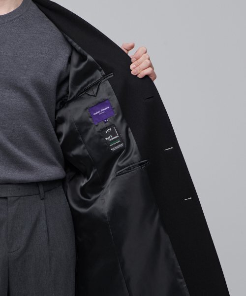 MUSINSA STANDARD（ムシンサスタンダード）の「MTRダディショルダーシングルロングコート[ブラック]（チェスターコート・メンズ・その他・MEDIUM/LARGE/X-LARGE/XX-LARGE）」の14枚目の写真
