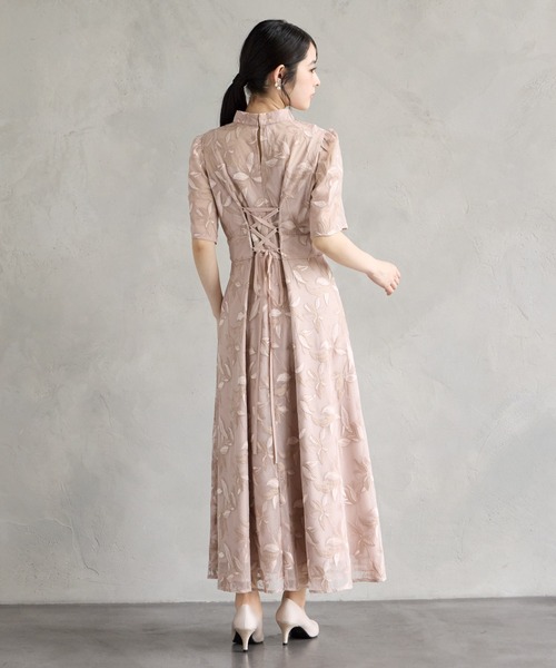 AIMER(エメ)の「チュール刺繍×ドットチュールプチハイネックフレアパーティードレス 結婚式 お呼ばれ ドレス 20代 30代(ドレス・レディース・グリーン系その他/ピンクベージュ/ブラック/ライトグリーン・LARGE/MEDIUM)」の18枚目の写真