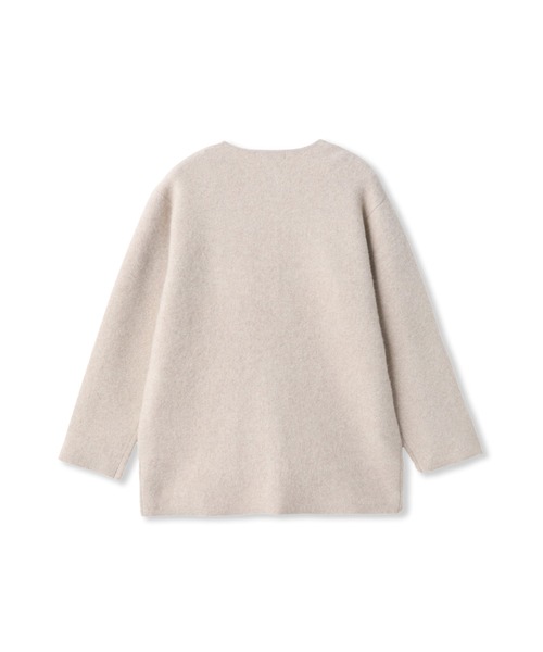 LAUTREAMONT（ロートレアモン）の「フォックス混ニットジャケット（カーディガン/ボレロ・レディース・ライトグレー/ベージュ・9号）」の4枚目の写真