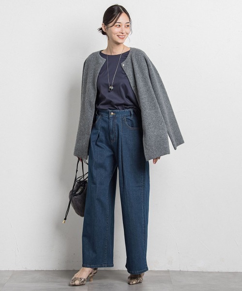 LAUTREAMONT（ロートレアモン）の「フォックス混ニットジャケット（カーディガン/ボレロ・レディース・ライトグレー/ベージュ・9号）」の20枚目の写真