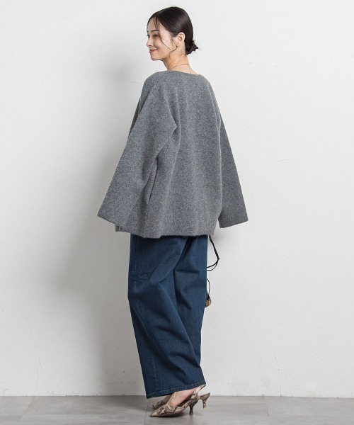 LAUTREAMONT（ロートレアモン）の「フォックス混ニットジャケット（カーディガン/ボレロ・レディース・ライトグレー/ベージュ・9号）」の21枚目の写真