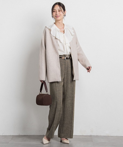 LAUTREAMONT（ロートレアモン）の「フォックス混ニットジャケット（カーディガン/ボレロ・レディース・ライトグレー/ベージュ・9号）」の11枚目の写真