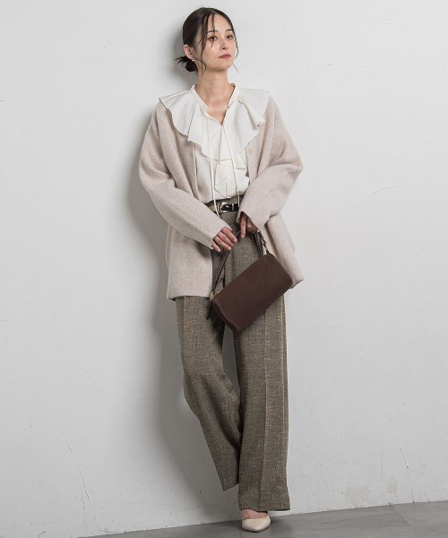 LAUTREAMONT（ロートレアモン）の「フォックス混ニットジャケット（カーディガン/ボレロ・レディース・ライトグレー/ベージュ・9号）」の12枚目の写真