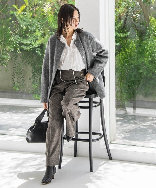 LAUTREAMONT（ロートレアモン）の「フォックス混ニットジャケット（カーディガン/ボレロ・レディース・ライトグレー/ベージュ・9号）」の16枚目の写真