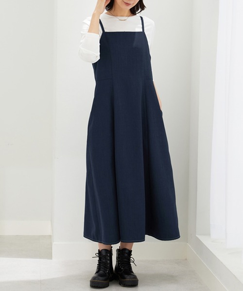 BELLUNA PLUS(ベルーナ)の「麻調ジャケット×キャミワンピアンサンブル(ワンピース・レディース・チャコール/ネイビー/グレイッシュベージュ・MEDIUM/LARGE/X-LARGE)」の8枚目の写真