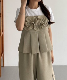 callautia（カラウティア）の「リネンライクフリルセットアップ（セットアップ）」