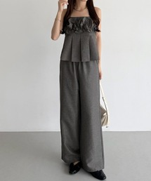 callautia（カラウティア）の「リネンライクフリルセットアップ（セットアップ）」