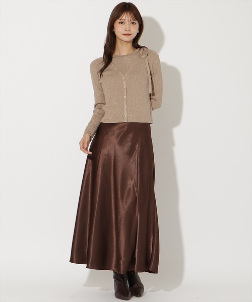 AND COUTURE（アンドクチュール）の「ホルタードッキングカーディガン風プルオーバー（ニット/セーター・レディース・ベージュ/ボルドー/ブラック/ブルー・FREE）」の9枚目の写真