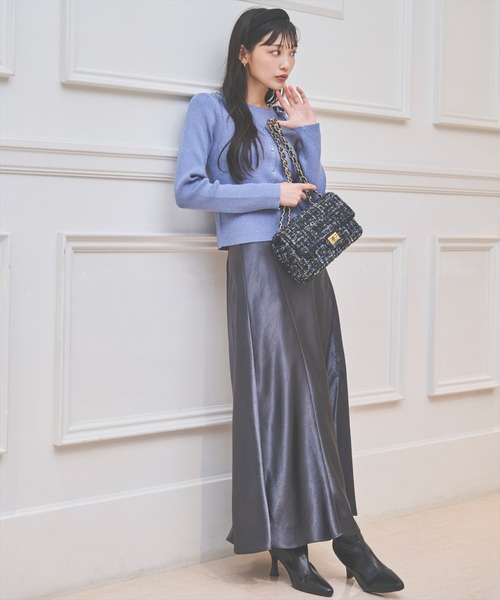 AND COUTURE（アンドクチュール）の「ホルタードッキングカーディガン風プルオーバー（ニット/セーター・レディース・ベージュ/ボルドー/ブラック/ブルー・FREE）」の14枚目の写真