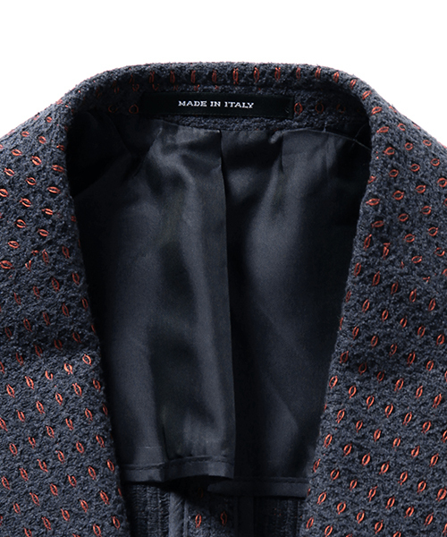 TAGLIATORE(タリアトーレ)の「◇TAGLIATORE / “VESUVIO” パイル ジャケット(テーラードジャケット・メンズ・ネイビー・46/44/50/42/48)」の2枚目の写真