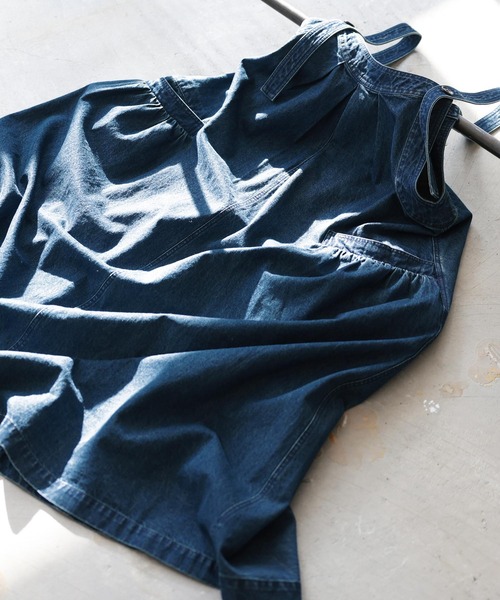 soulberry（ソウルベリー）の「まいにち寄り添う、デニムのワンピース。（ジャンパースカート・レディース・ネイビー・M/4L/3L/LL/L）」の9枚目の写真