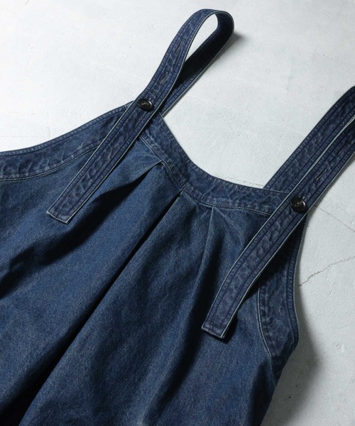 soulberry（ソウルベリー）の「まいにち寄り添う、デニムのワンピース。（ジャンパースカート・レディース・ネイビー・M/4L/3L/LL/L）」の11枚目の写真