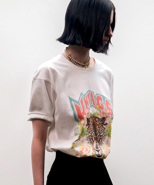 UNTAGE（アンテージ）の「レオパードプリントTシャツ[ホワイト(ユニセックス)]_UTT-ST01（Tシャツ/カットソー・メンズ・その他・LARGE/MEDIUM）」の4枚目の写真