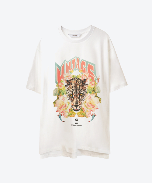 UNTAGE（アンテージ）の「レオパードプリントTシャツ[ホワイト(ユニセックス)]_UTT-ST01（Tシャツ/カットソー・メンズ・その他・LARGE/MEDIUM）」の5枚目の写真