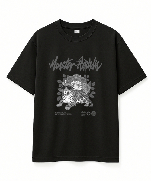 MONSTER REPUBLIC(モンスターリパブリック)の「レオパードガーデングレーTシャツブラック_8150(Tシャツ/カットソー・レディース・その他・SMALL/MEDIUM/LARGE/X-LARGE)」の1枚目の写真