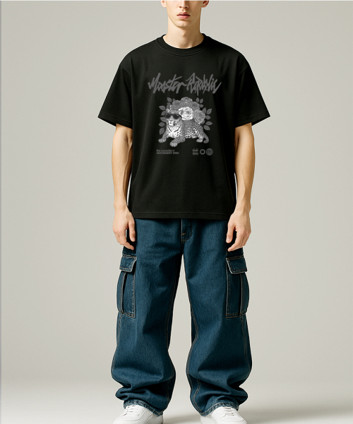 MONSTER REPUBLIC(モンスターリパブリック)の「レオパードガーデングレーTシャツブラック_8150(Tシャツ/カットソー・レディース・その他・SMALL/MEDIUM/LARGE/X-LARGE)」の2枚目の写真