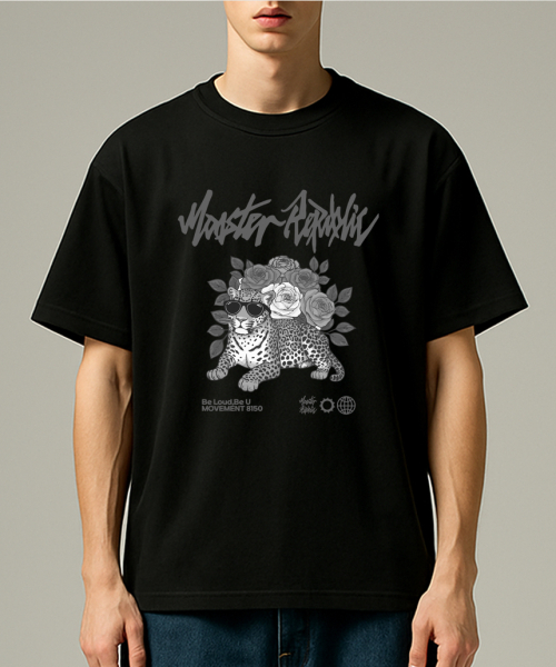 MONSTER REPUBLIC(モンスターリパブリック)の「レオパードガーデングレーTシャツブラック_8150(Tシャツ/カットソー・レディース・その他・SMALL/MEDIUM/LARGE/X-LARGE)」の4枚目の写真