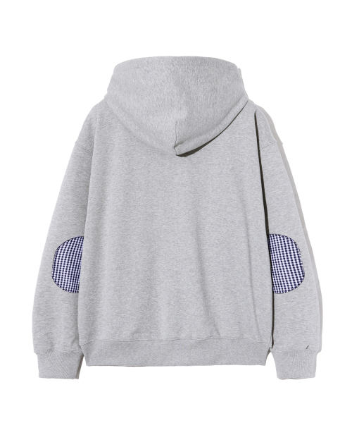 YALE(イェール)の「Yロゴチェックアプリケフードジップアップ_グレー(パーカー・レディース・その他・SMALL/MEDIUM/LARGE/X-LARGE)」の2枚目の写真