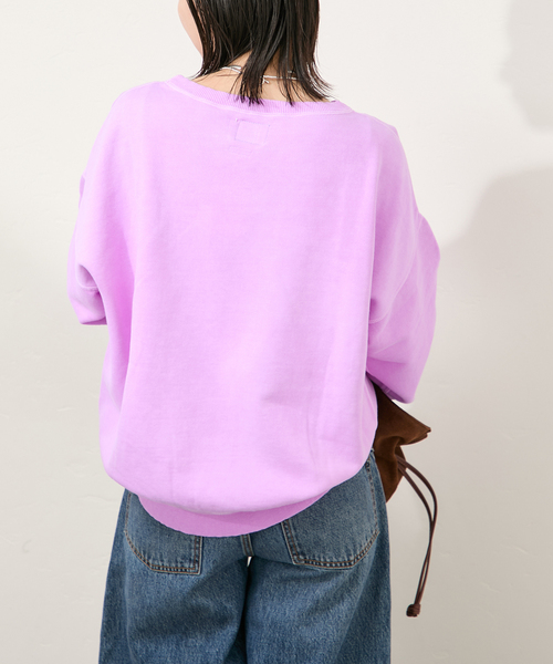 RIDING HIGH(ライディングハイ)の「《追加2》【RIDING HIGH/ライディングハイ】ガンリョウゾメスウェット(Tシャツ/カットソー・レディース・グリーン/ブルー系その他/パープル/オレンジ・FREE)」の9枚目の写真