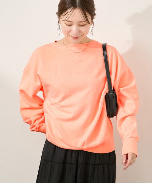 RIDING HIGH(ライディングハイ)の「《追加2》【RIDING HIGH/ライディングハイ】ガンリョウゾメスウェット(Tシャツ/カットソー・レディース・グリーン/ブルー系その他/パープル/オレンジ・FREE)」の11枚目の写真