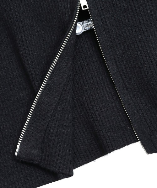 ANAP GiRL(アナップガール)の「ファー付 ニット ダブル ジップパーカー(パーカー・キッズ・ホワイト/ブラウン/ブラック・S/XS/M)」の9枚目の写真