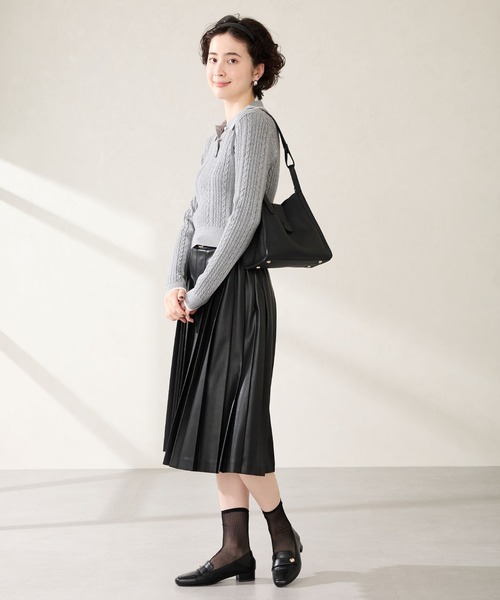 MISCH MASCH（ミッシュマッシュ）の「センターベルトハンドバッグ（ハンドバッグ・レディース・ブラック/グレー/キャメル・ﾌﾘ-）」の4枚目の写真