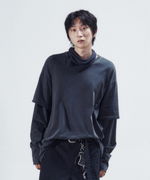 NODE LABS（ノードラボ）の「DEV:7 レイヤードガーメントダイングロングスリーブTシャツ_ブラック（Tシャツ/カットソー）」
