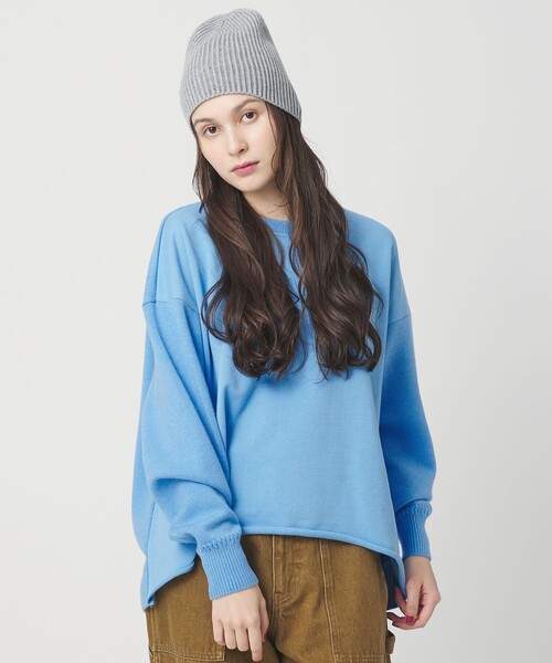 BEAUTY&YOUTH UNITED ARROWS(ビューティーアンドユースユナイテッドアローズ)の「【WEB限定】スウェット×ニット コンビプルオーバー ウォッシャブル(ニット/セーター・レディース・グレー系/ダークグレー/ライトブルー・FREE)」の21枚目の写真