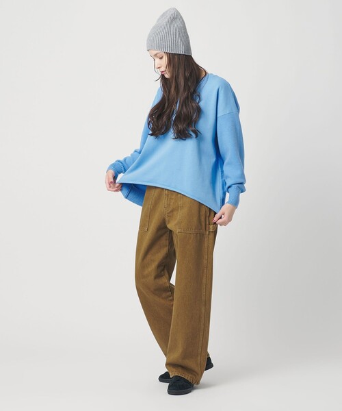 BEAUTY&YOUTH UNITED ARROWS(ビューティーアンドユースユナイテッドアローズ)の「【WEB限定】スウェット×ニット コンビプルオーバー ウォッシャブル(ニット/セーター・レディース・グレー系/ダークグレー/ライトブルー・FREE)」の20枚目の写真