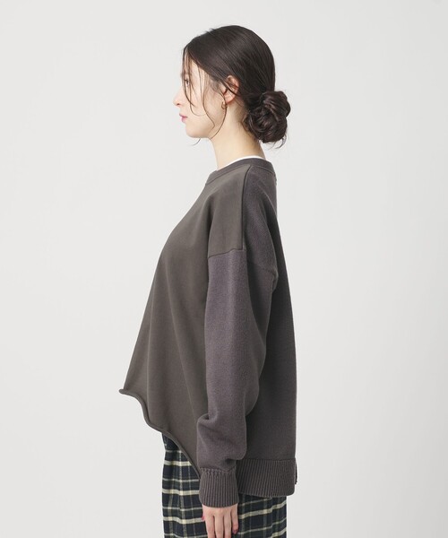 BEAUTY&YOUTH UNITED ARROWS(ビューティーアンドユースユナイテッドアローズ)の「【WEB限定】スウェット×ニット コンビプルオーバー ウォッシャブル(ニット/セーター・レディース・グレー系/ダークグレー/ライトブルー・FREE)」の18枚目の写真