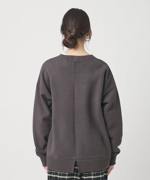 BEAUTY&YOUTH UNITED ARROWS(ビューティーアンドユースユナイテッドアローズ)の「【WEB限定】スウェット×ニット コンビプルオーバー ウォッシャブル(ニット/セーター・レディース・グレー系/ダークグレー/ライトブルー・FREE)」の17枚目の写真