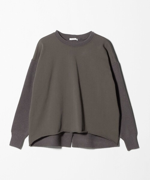 BEAUTY&YOUTH UNITED ARROWS(ビューティーアンドユースユナイテッドアローズ)の「【WEB限定】スウェット×ニット コンビプルオーバー ウォッシャブル(ニット/セーター・レディース・グレー系/ダークグレー/ライトブルー・FREE)」の8枚目の写真