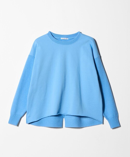 BEAUTY&YOUTH UNITED ARROWS(ビューティーアンドユースユナイテッドアローズ)の「【WEB限定】スウェット×ニット コンビプルオーバー ウォッシャブル(ニット/セーター・レディース・グレー系/ダークグレー/ライトブルー・FREE)」の4枚目の写真