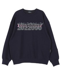 ロストカウントオーバーサイズドロップショルダースウェット_ネイビー
