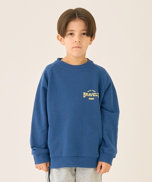 minimal(ミニマル)の「バックワッペンスウェット(スウェット・キッズ・トップグレー/ダークオレンジ/ネイビー・110cm/100cm/90cm/130cm/120cm/140cm)」の6枚目の写真